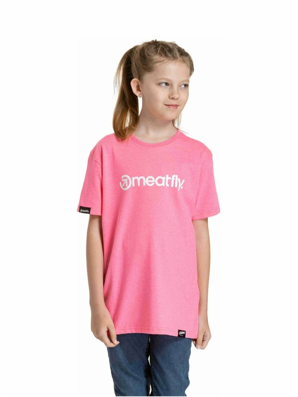 Meatfly Meatfly gyerek póló Bart Neon Pink | Rózsaszín | Méret 146 | 100% pamut