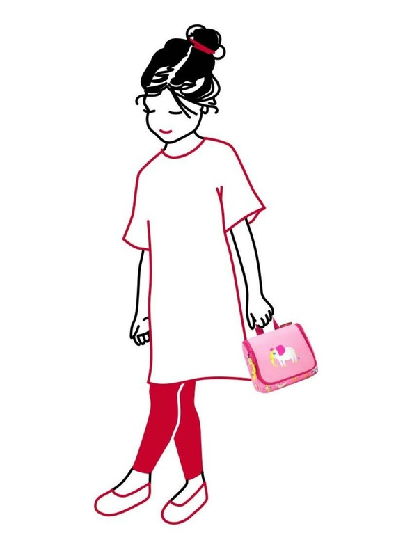 Reisenthel Reisenthel Toiletbag S Kids Abc friends rózsaszín elefántos lány kozmetikai táska