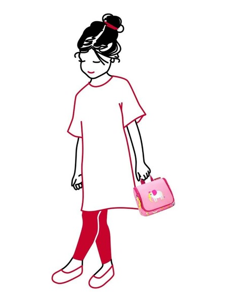 Reisenthel Reisenthel Toiletbag S Kids Abc friends rózsaszín elefántos lány kozmetikai táska