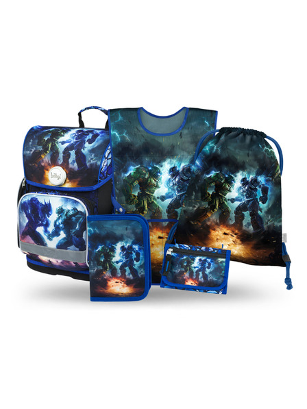 BAAGL  BAAGL SET 5 Ergo Robotok: aktatáska, tolltartó, zsák, kötény, pénztárca