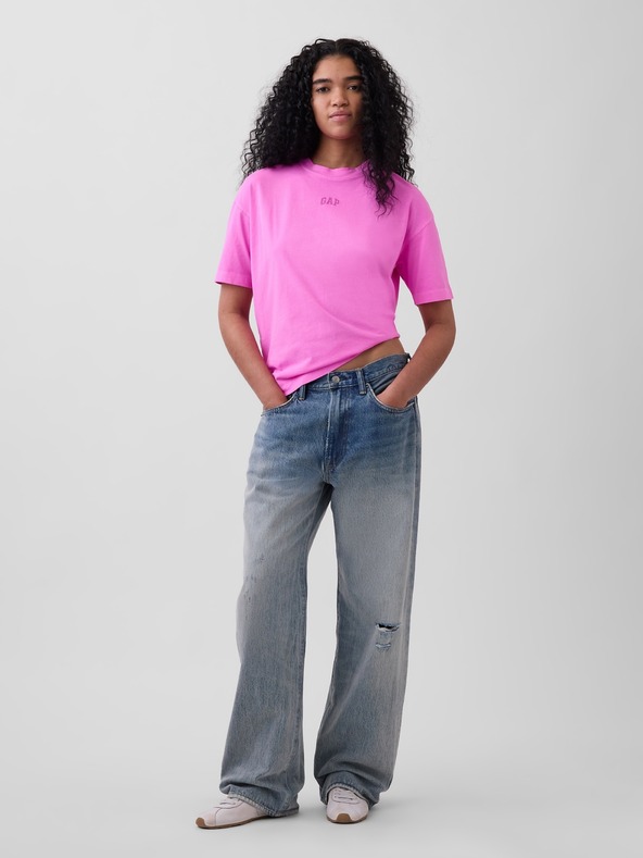 GAP Oversize póló VintageSoft logóval GAP
