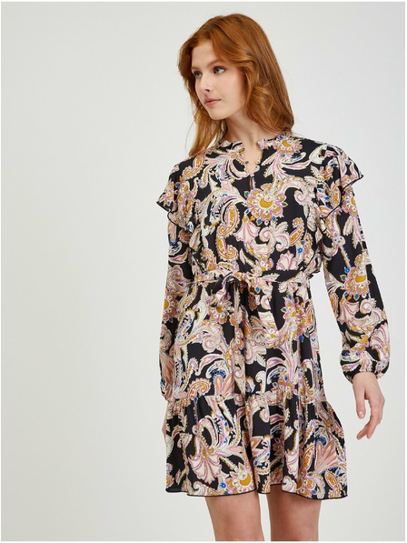 Orsay ORSAY bézs színű-piros mintás női ruha