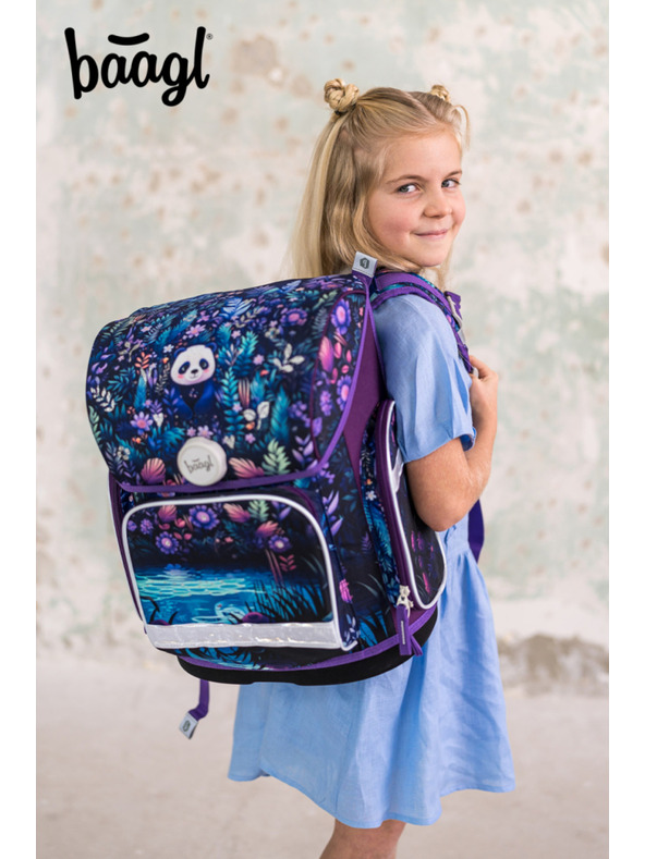 BAAGL  BAAGL SET 5 Ergo Jungle Panda: aktatáska, tolltartó, zsák, kötény, pénztárca