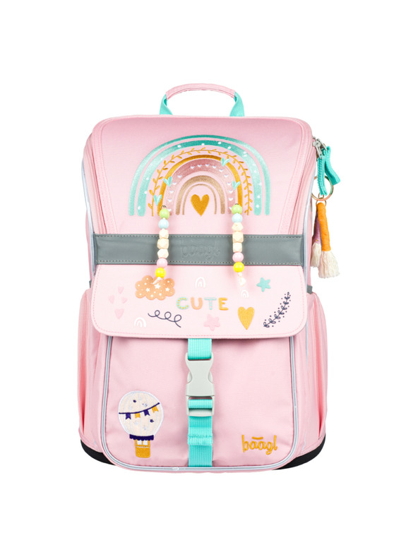 BAAGL  BAAGL SET 5 Zippy Duha rózsaszín: aktatáska, tolltartó, zsák, kötény, pénztárca