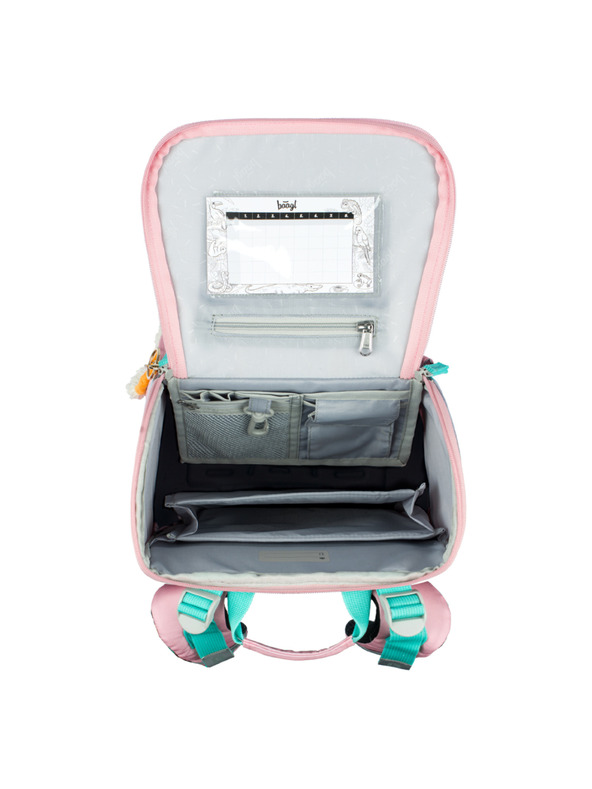 BAAGL  BAAGL SET 5 Zippy Duha rózsaszín: aktatáska, tolltartó, zsák, kötény, pénztárca