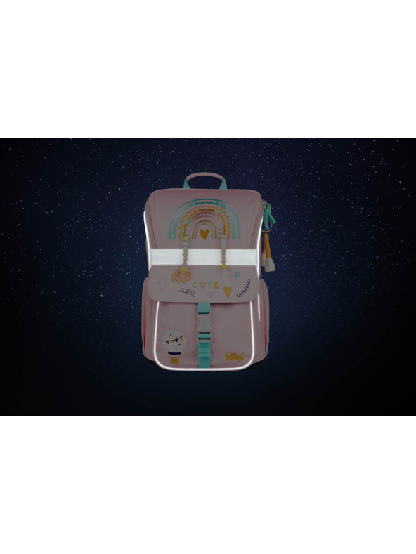 BAAGL  BAAGL SET 5 Zippy Duha rózsaszín: aktatáska, tolltartó, zsák, kötény, pénztárca