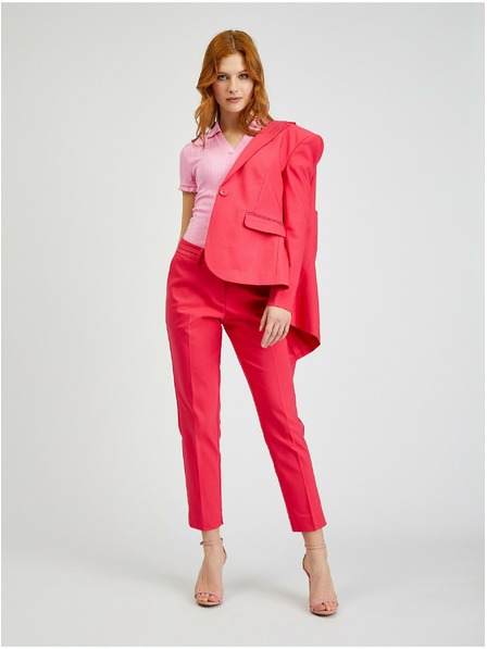 Orsay ORSAY sötétrózsaszín rövidített női nadrág övvel