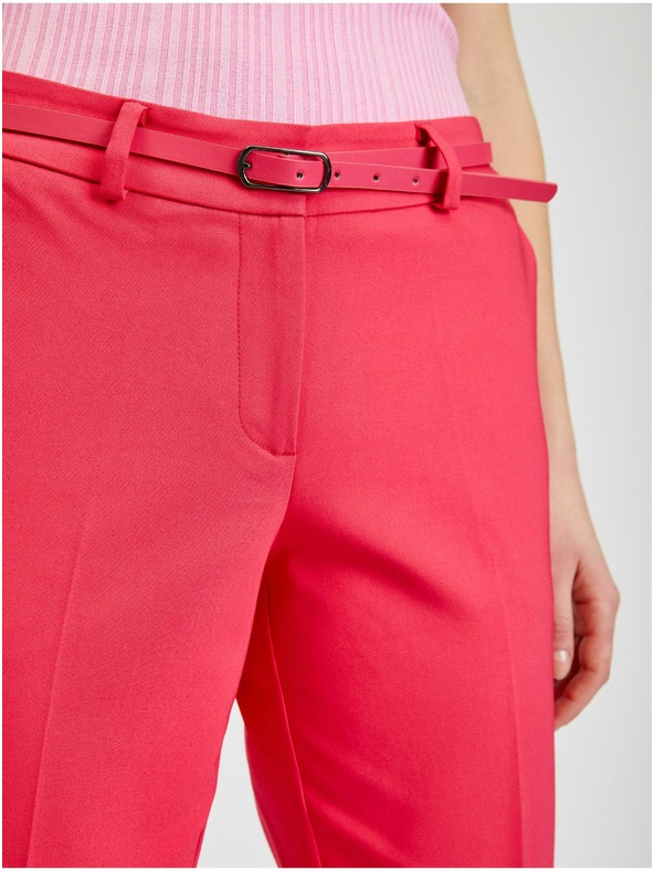 Orsay ORSAY sötétrózsaszín rövidített női nadrág övvel