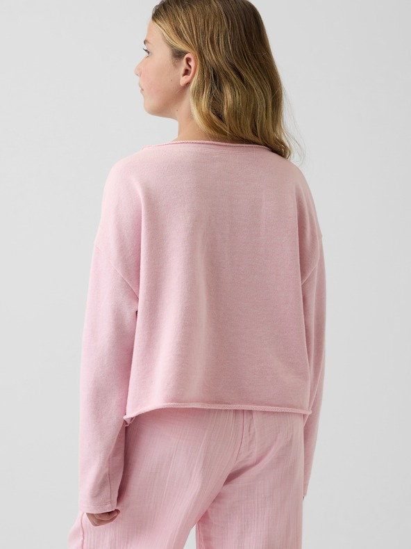 GAP Gyerek pulóver logóval és fleece béléssel GAP