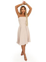 numoco VIVIENNE Korzettás bővített midi ruha övvel - világos bézs
