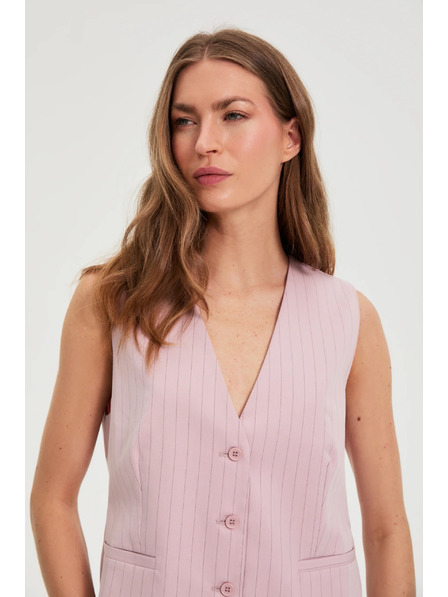 Moodo Mellény finom csíkozással rózsaszín Moodo