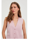 Moodo Mellény finom csíkozással rózsaszín Moodo
