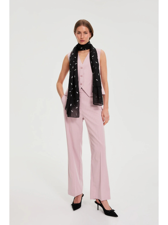 Moodo Nadrág finom csíkozással rózsaszín Moodo