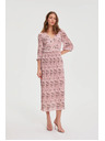 Moodo Pliszírozott ruha rózsaszín Moodo