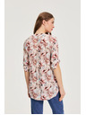Moodo Viszkóz ing virágmintával rózsaszín Moodo