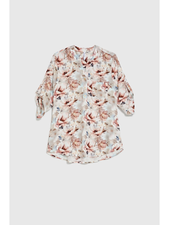 Moodo Viszkóz ing virágmintával rózsaszín Moodo