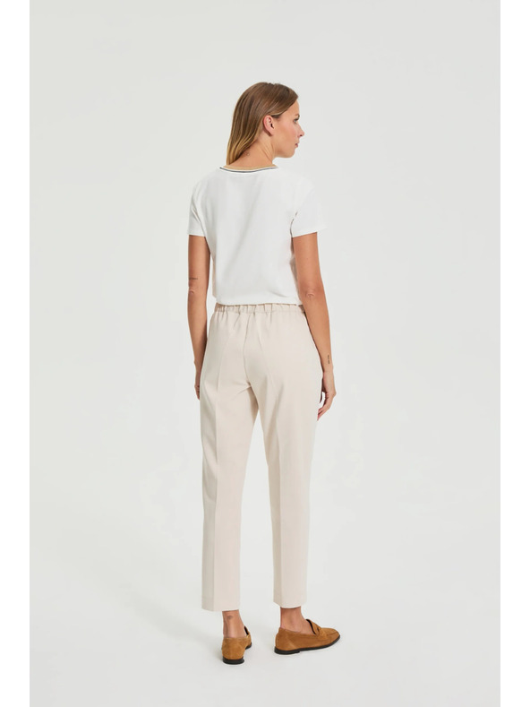 Moodo Bézs pliszírozott nadrág Moodo