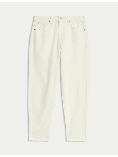 Marks & Spencer Magas derekú Mom fazonú farmer Marks & Spencer krém