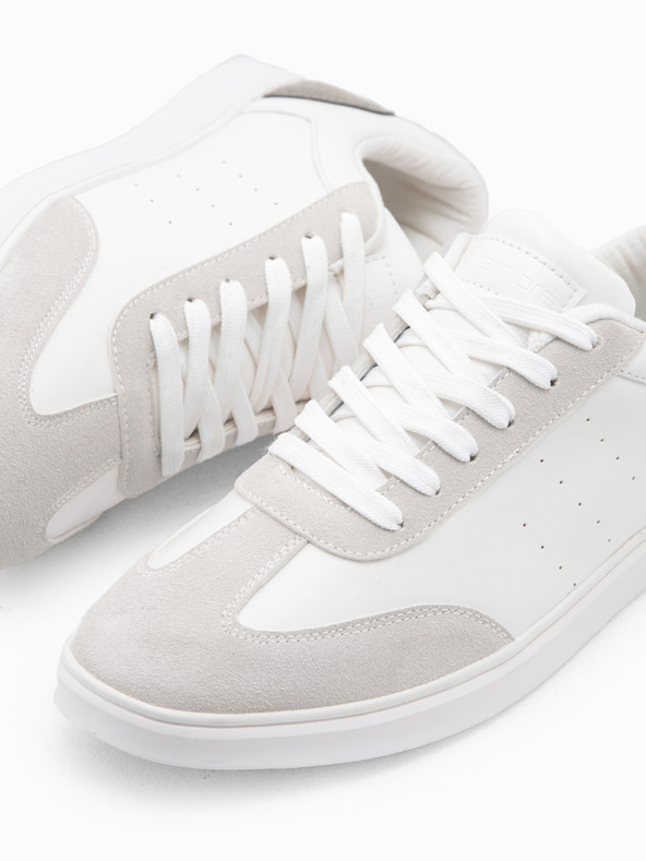Ombre Clothing Laza férfi OLDSCHOOL tornacipő - fehér V3 OM-FOCS-0104 Ombre Clothing