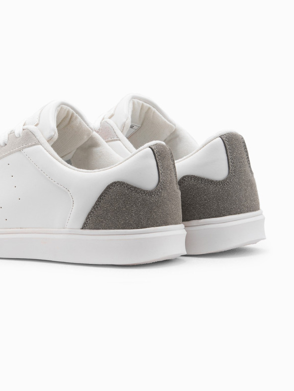 Ombre Clothing Laza férfi OLDSCHOOL tornacipő - fehér V3 OM-FOCS-0104 Ombre Clothing