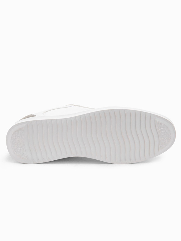 Ombre Clothing Laza férfi OLDSCHOOL tornacipő - fehér V3 OM-FOCS-0104 Ombre Clothing