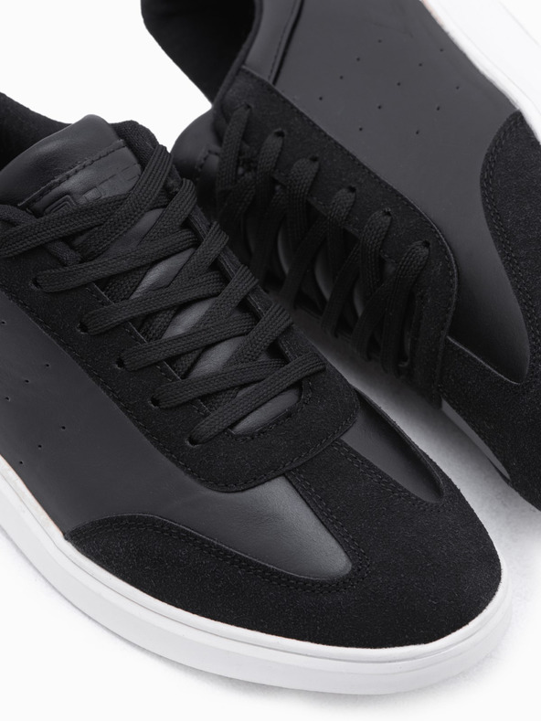 Ombre Clothing Laza férfi OLDSCHOOL tornacipő - fekete V2 OM-FOCS-0104 Ombre Clothing