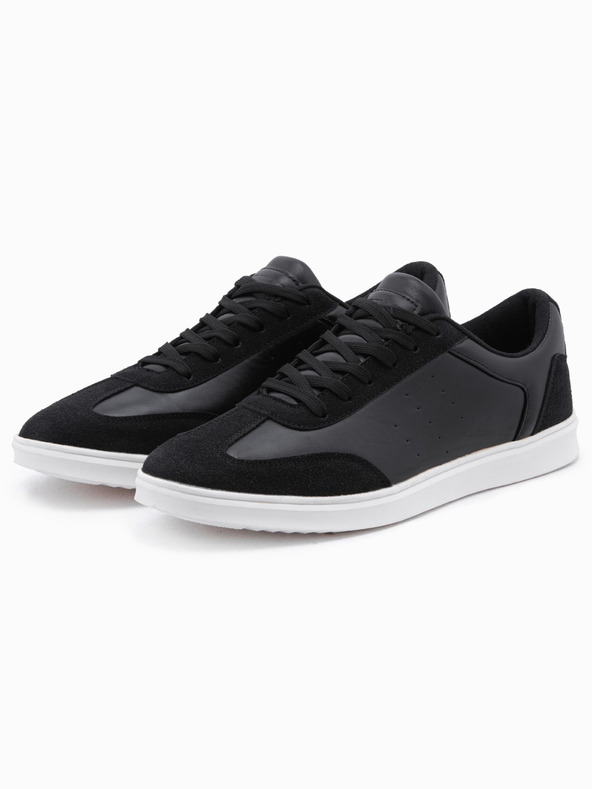 Ombre Clothing Laza férfi OLDSCHOOL tornacipő - fekete V2 OM-FOCS-0104 Ombre Clothing