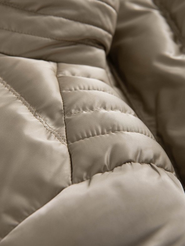 Ombre Clothing Férfi steppelt dzseki fénnyel és állógallérral - világos szürke V5 OM-JALP-0218 Ombre Clothing