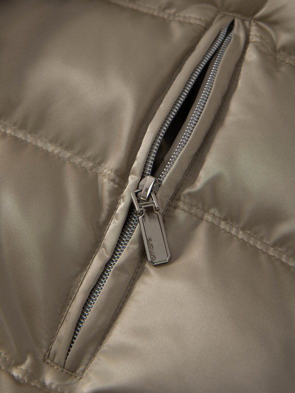 Ombre Clothing Férfi steppelt dzseki fénnyel és állógallérral - világos szürke V5 OM-JALP-0218 Ombre Clothing