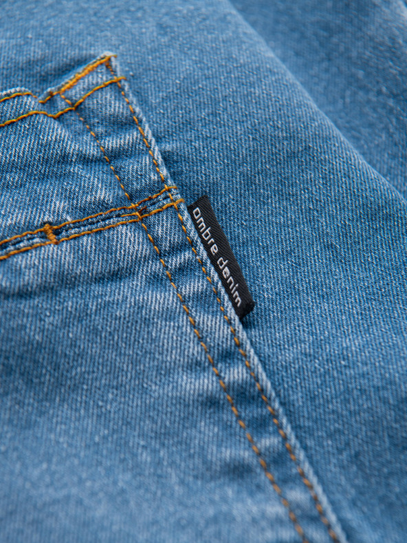 Ombre Clothing Férfi farmernaci kiszélesített REGULAR FIT - kék V3 OM-PADP-0241 Ombre Clothing