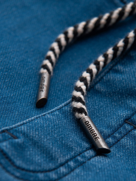 Ombre Clothing Férfi farmernaci csipőzsinórral az övnél - kék V1 OM-PADJ-0242 Ombre Clothing