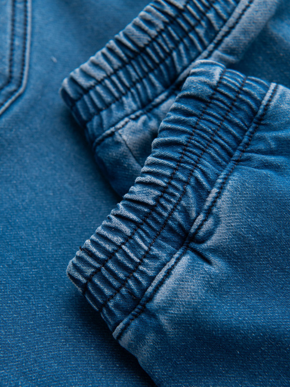 Ombre Clothing Férfi farmernaci csipőzsinórral az övnél - kék V1 OM-PADJ-0242 Ombre Clothing