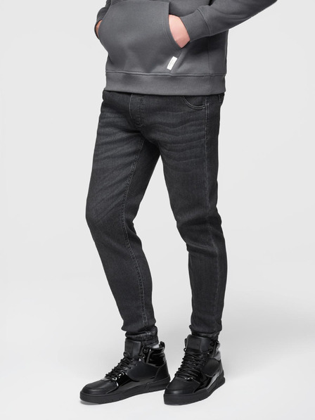 Ombre Clothing Férfi farmernaci csipőzsinórral az övnél - fekete V4 OM-PADJ-0242 Ombre Clothing