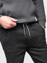Ombre Clothing Férfi farmernaci csipőzsinórral az övnél - fekete V4 OM-PADJ-0242 Ombre Clothing