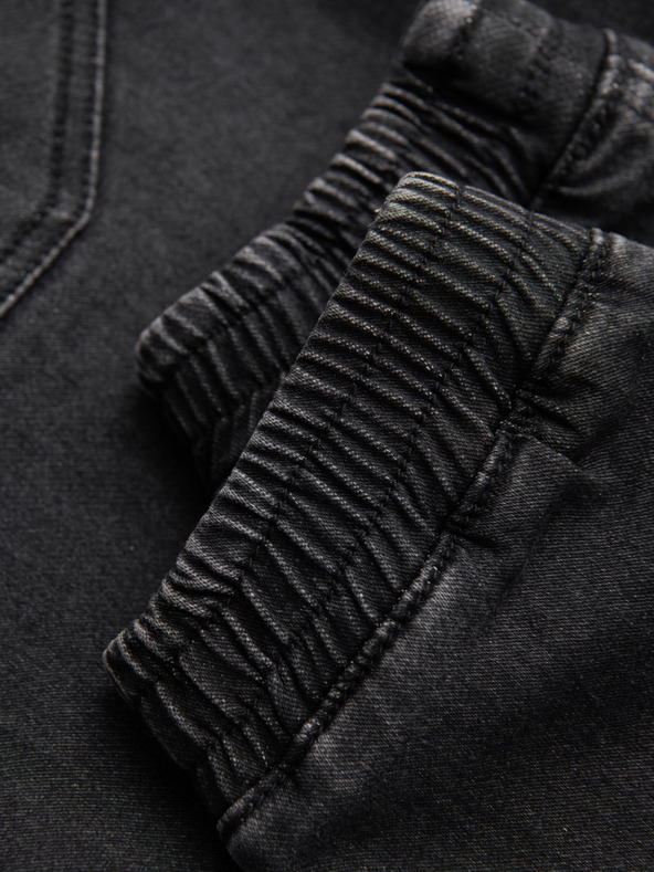 Ombre Clothing Férfi farmernaci csipőzsinórral az övnél - fekete V4 OM-PADJ-0242 Ombre Clothing