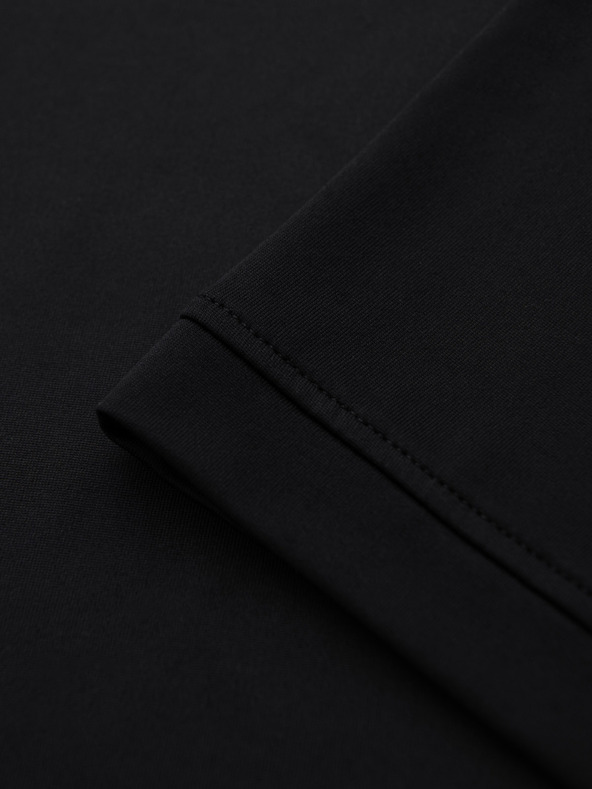 Ombre Clothing Férfi stílusos polópóló rugalmas anyagból - fekete V1 OM-POSS-0150 Ombre Clothing