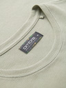 Ombre Clothing Férfi kerek nyakkivágású gofri textúrájú póló - pisztácia V4 OM-TSCT-0197 Ombre Clothing