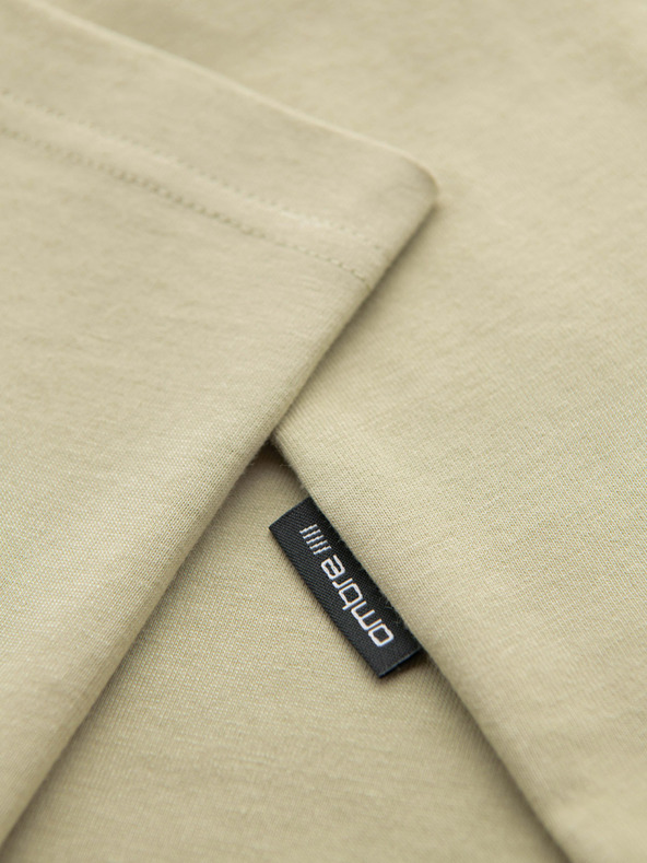 Ombre Clothing Férfi pamut póló nyomott zsebmintával - világos szürke V2 OM-TSPT-0227 Ombre Clothing