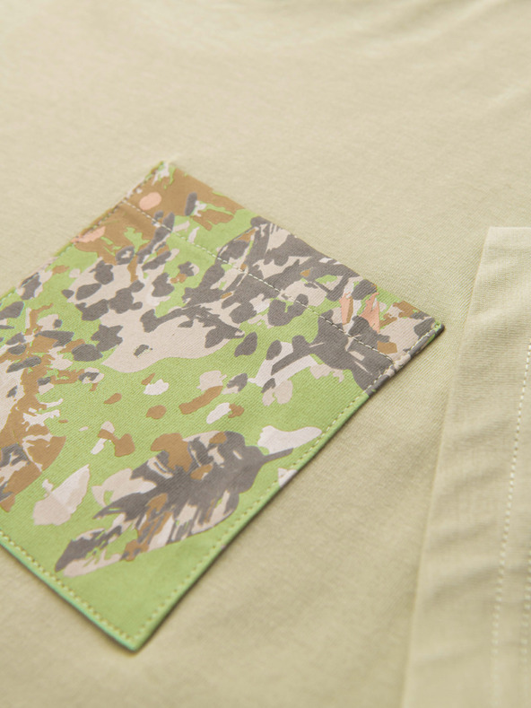 Ombre Clothing Férfi pamut póló nyomott zsebmintával - világos szürke V2 OM-TSPT-0227 Ombre Clothing