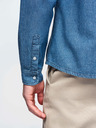 Ombre Clothing Férfi farmer ing gombokkal és zsebekkal - kék V2 OM-SHDS-0210 Ombre Clothing