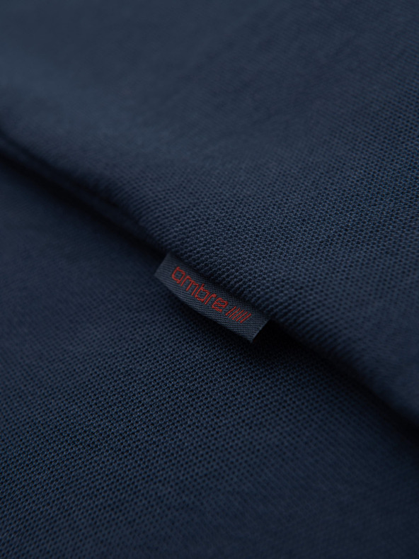 Ombre Clothing Férfi póló kontraszt betétekkel és nyakkivágással - sötétkék V1 OM-TSCT-0198 Ombre Clothing