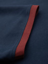 Ombre Clothing Férfi póló kontraszt betétekkel és nyakkivágással - sötétkék V1 OM-TSCT-0198 Ombre Clothing