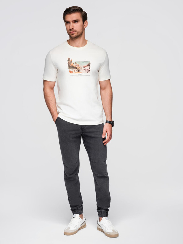 Ombre Clothing Férfi JOGGERS farmernadrág mosott hatással - szürke V3 OM-PADJ-0267 Ombre Clothing