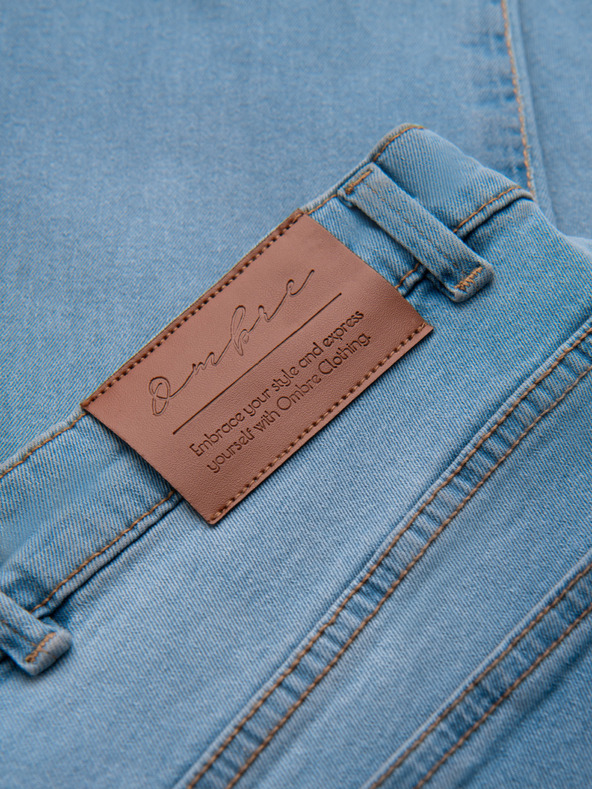 Ombre Clothing Férfi JOGGERY farmernadrág klasszikus hasítékkal - világoskék V1 OM-PADJ-0265 Ombre Clothing