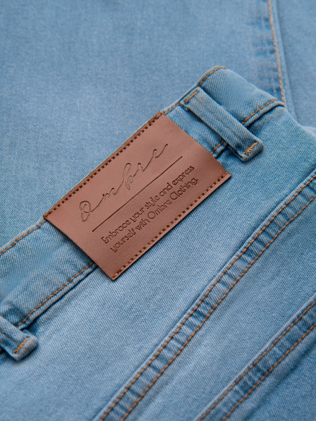 Ombre Clothing Férfi JOGGERY farmernadrág klasszikus hasítékkal - világoskék V1 OM-PADJ-0265 Ombre Clothing