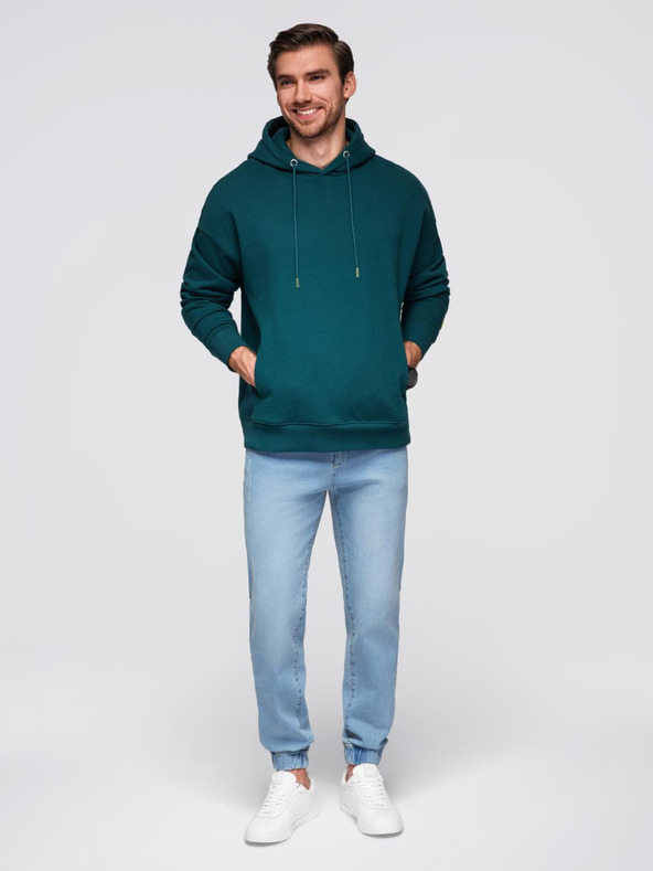 Ombre Clothing Férfi JOGGERY farmernadrág klasszikus hasítékkal - világoskék V1 OM-PADJ-0265 Ombre Clothing