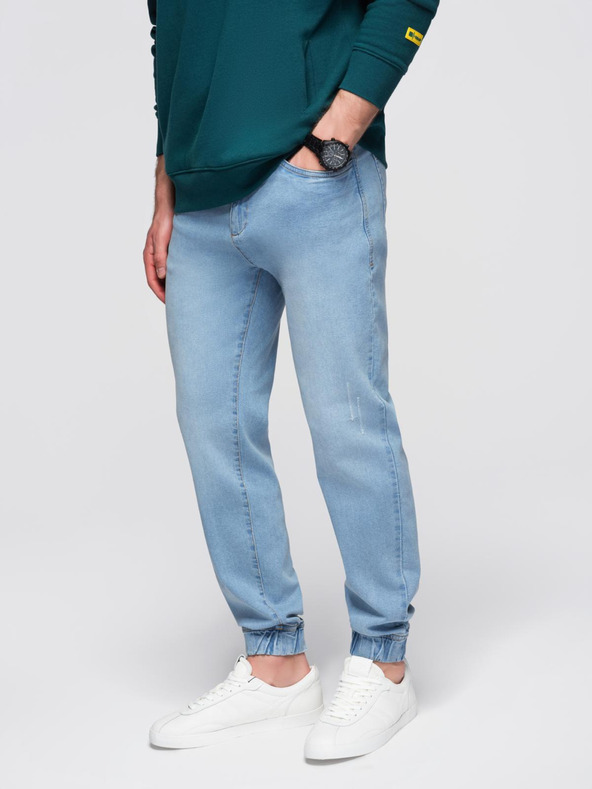 Ombre Clothing Férfi JOGGERY farmernadrág klasszikus hasítékkal - világoskék V1 OM-PADJ-0265 Ombre Clothing