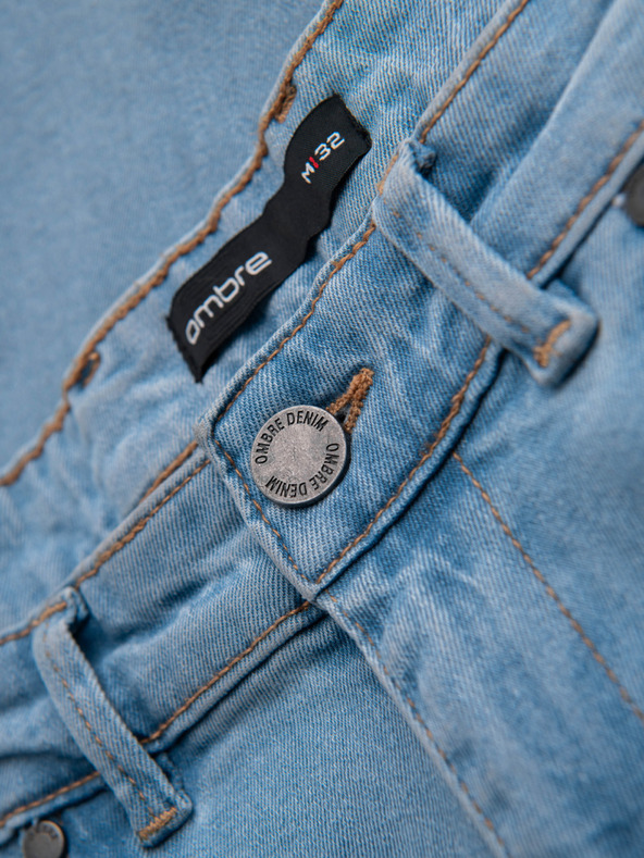 Ombre Clothing Férfi JOGGERY farmernadrág klasszikus hasítékkal - világoskék V1 OM-PADJ-0265 Ombre Clothing