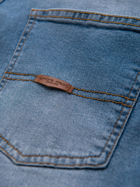 Ombre Clothing Férfi REGULAR FIT farmernadrág koptatott részletekkel - világoskék V1 OM-PADP-0254 Ombre Clothing