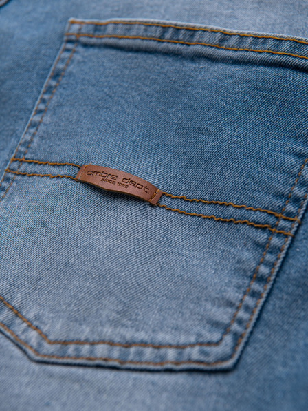 Ombre Clothing Férfi REGULAR FIT farmernadrág koptatott részletekkel - világoskék V1 OM-PADP-0254 Ombre Clothing